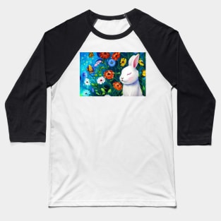 bunny flower cute Baseball T-Shirt